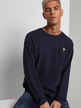 Strukturiertes Langarmshirt mit Stickerei - Männer - Sky Captain Blue Strukturiertes Langarmshirt mit Stickerei - Männer - Sky Captain Blue - 5 - TOM TAILOR Denim