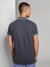 Poloshirt mit Stickerei in Melange-Optik - Männer - Sky Captain Blue Non-Solid Poloshirt mit Stickerei in Melange-Optik - Männer - Sky Captain Blue Non-Solid - 2 - TOM TAILOR Denim