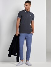 Poloshirt mit Stickerei in Melange-Optik - Männer - Sky Captain Blue Non-Solid Poloshirt mit Stickerei in Melange-Optik - Männer - Sky Captain Blue Non-Solid - 3 - TOM TAILOR Denim
