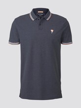 Poloshirt mit Stickerei in Melange-Optik - Männer - Sky Captain Blue Non-Solid Poloshirt mit Stickerei in Melange-Optik - Männer - Sky Captain Blue Non-Solid - 7 - TOM TAILOR Denim