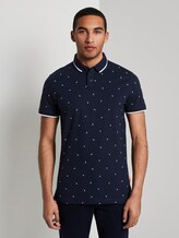 Poloshirt mit Allover-Print - Männer - navy mini vacation print Poloshirt mit Allover-Print - Männer - navy mini vacation print - 1 - TOM TAILOR Denim