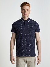 Poloshirt mit Allover-Print - Männer - navy mini palm leaf dot print Poloshirt mit Allover-Print - Männer - navy mini palm leaf dot print - 1 - TOM TAILOR Denim