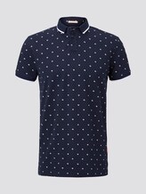 Poloshirt mit Allover-Print - Männer - navy mini palm leaf dot print Poloshirt mit Allover-Print - Männer - navy mini palm leaf dot print - 7 - TOM TAILOR Denim