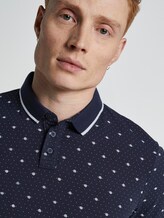 Poloshirt mit Allover-Print - Männer - navy mini palm leaf dot print Poloshirt mit Allover-Print - Männer - navy mini palm leaf dot print - 9 - TOM TAILOR Denim