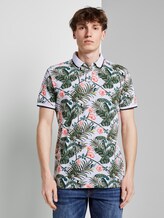 Poloshirt mit Allover-Print - Männer - white colorful botanical print Poloshirt mit Allover-Print - Männer - white colorful botanical print - 1 - TOM TAILOR Denim