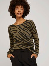 Pullover im Zebra-Muster - Frauen - olive zebra design Pullover im Zebra-Muster - Frauen - olive zebra design - 5 - Mine to five