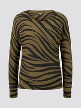 Pullover im Zebra-Muster - Frauen - olive zebra design Pullover im Zebra-Muster - Frauen - olive zebra design - 7 - Mine to five