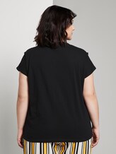 T-Shirt mit Fransen-Detail - Frauen - Deep Black T-Shirt mit Fransen-Detail - Frauen - Deep Black - 2 - My True Me
