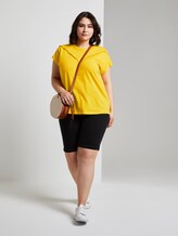 T-Shirt mit Fransen-Detail - Frauen - deep golden yellow T-Shirt mit Fransen-Detail - Frauen - deep golden yellow - 3 - My True Me