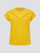 T-Shirt mit Fransen-Detail - Frauen - deep golden yellow T-Shirt mit Fransen-Detail - Frauen - deep golden yellow - 7 - My True Me
