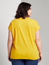 Print T-Shirt mit Bio-Baumwolle - Frauen - deep golden yellow Print T-Shirt mit Bio-Baumwolle - Frauen - deep golden yellow - 2 - My True Me