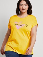 Print T-Shirt mit Bio-Baumwolle - Frauen - deep golden yellow Print T-Shirt mit Bio-Baumwolle - Frauen - deep golden yellow - 5 - My True Me