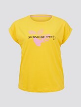 Print T-Shirt mit Bio-Baumwolle - Frauen - deep golden yellow Print T-Shirt mit Bio-Baumwolle - Frauen - deep golden yellow - 7 - My True Me