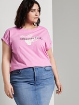 Print T-Shirt mit Bio-Baumwolle - Frauen - dusty orchid Print T-Shirt mit Bio-Baumwolle - Frauen - dusty orchid - 5 - My True Me