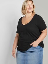 T-Shirt mit elastischem Bündchen - Frauen - Deep Black T-Shirt mit elastischem Bündchen - Frauen - Deep Black - 5 - My True Me