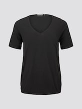 T-Shirt mit elastischem Bündchen - Frauen - Deep Black T-Shirt mit elastischem Bündchen - Frauen - Deep Black - 7 - My True Me