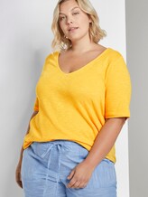 T-Shirt mit elastischem Bündchen - Frauen - deep golden yellow T-Shirt mit elastischem Bündchen - Frauen - deep golden yellow - 5 - My True Me