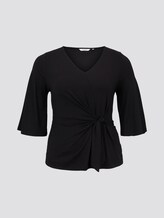 Bluse mit Knoten-Detail - Frauen - Deep Black Bluse mit Knoten-Detail - Frauen - Deep Black - 7 - My True Me