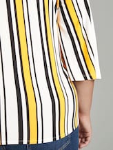 Blouse with knotted details - Women - black yellow stripe Blouse with knotted details - Women - black yellow stripe - 10 - My True Me