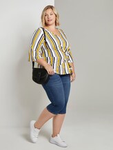Blouse with knotted details - Women - black yellow stripe Blouse with knotted details - Women - black yellow stripe - 3 - My True Me