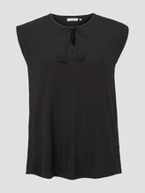 Ärmellose Bluse mit Schleifen-Detail - Frauen - Deep Black Ärmellose Bluse mit Schleifen-Detail - Frauen - Deep Black - 7 - My True Me