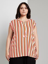 Ärmellose Bluse mit Schleifen-Detail - Frauen - mutlicolor stripe Ärmellose Bluse mit Schleifen-Detail - Frauen - mutlicolor stripe - 1 - My True Me