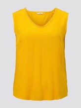 Ärmellose Bluse mit Häkel-Details am Ausschnitt - Frauen - deep golden yellow Ärmellose Bluse mit Häkel-Details am Ausschnitt - Frauen - deep golden yellow - 7 - My True Me