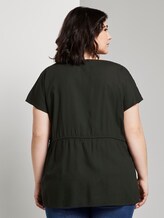 Fließende Bluse mit Quasten-Details - Frauen - Deep Black Fließende Bluse mit Quasten-Details - Frauen - Deep Black - 2 - My True Me