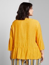 Sommerliche Tunika mit Quasten-Details - Frauen - deep golden yellow Sommerliche Tunika mit Quasten-Details - Frauen - deep golden yellow - 2 - My True Me