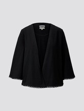 Curvy - Kurzer Cardigan mit Häkel-Details - Frauen - Deep Black Curvy - Kurzer Cardigan mit Häkel-Details - Frauen - Deep Black - 7 - My True Me