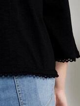 Curvy - Kurzer Cardigan mit Häkel-Details - Frauen - Deep Black Curvy - Kurzer Cardigan mit Häkel-Details - Frauen - Deep Black - 9 - My True Me