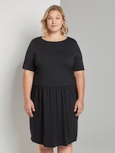 Feminine jersey dress - Women - Deep Black Feminine jersey dress - Women - Deep Black - 1 - My True Me