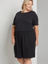 Feminine jersey dress - Women - Deep Black Feminine jersey dress - Women - Deep Black - 5 - My True Me