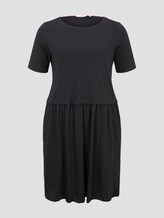 Feminine jersey dress - Women - Deep Black Feminine jersey dress - Women - Deep Black - 7 - My True Me