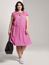 Curvy - Kleid mit dekorativen Häkel-Details - Frauen - dusty orchid Curvy - Kleid mit dekorativen Häkel-Details - Frauen - dusty orchid - 3 - My True Me