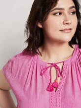 Curvy - Kleid mit dekorativen Häkel-Details - Frauen - dusty orchid Curvy - Kleid mit dekorativen Häkel-Details - Frauen - dusty orchid - 9 - My True Me