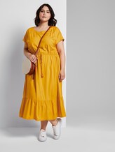Summer dress with crochet details - Women - deep golden yellow Summer dress with crochet details - Women - deep golden yellow - 3 - My True Me