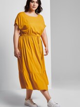 Summer dress with crochet details - Women - deep golden yellow Summer dress with crochet details - Women - deep golden yellow - 5 - My True Me