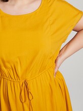 Summer dress with crochet details - Women - deep golden yellow Summer dress with crochet details - Women - deep golden yellow - 9 - My True Me