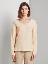 Pullover mit Seitenschlitzen - Frauen - soft vanilla Pullover mit Seitenschlitzen - Frauen - soft vanilla - 1 - TOM TAILOR