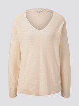 Pullover mit Seitenschlitzen - Frauen - soft vanilla Pullover mit Seitenschlitzen - Frauen - soft vanilla - 7 - TOM TAILOR