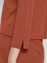 Knitted bolero with side slits - Women - Goji Orange Knitted bolero with side slits - Women - Goji Orange - 9 - TOM TAILOR