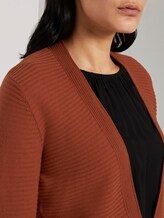 Knitted bolero with an ottoman structure - Women - Goji Orange Knitted bolero with an ottoman structure - Women - Goji Orange - 10 - TOM TAILOR