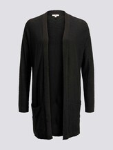Langer Cardigan mit Taschen im Loose Fit - Frauen - Deep Black Langer Cardigan mit Taschen im Loose Fit - Frauen - Deep Black - 7 - TOM TAILOR