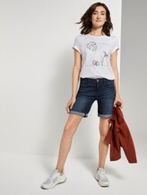 Artwork T-Shirt mit Bio-Baumwolle - Frauen - Whisper White Artwork T-Shirt mit Bio-Baumwolle - Frauen - Whisper White - 3 - TOM TAILOR