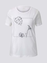 Artwork T-Shirt mit Bio-Baumwolle - Frauen - Whisper White Artwork T-Shirt mit Bio-Baumwolle - Frauen - Whisper White - 7 - TOM TAILOR