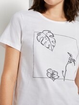 Artwork T-Shirt mit Bio-Baumwolle - Frauen - Whisper White Artwork T-Shirt mit Bio-Baumwolle - Frauen - Whisper White - 9 - TOM TAILOR