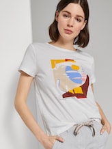 T-shirt with artwork - Women - Dove White T-shirt with artwork - Women - Dove White - 5 - TOM TAILOR