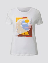 T-shirt with artwork - Women - Dove White T-shirt with artwork - Women - Dove White - 7 - TOM TAILOR