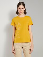 Artwork T-Shirt mit Bio-Baumwolle - Frauen - Sunflower Artwork T-Shirt mit Bio-Baumwolle - Frauen - Sunflower - 1 - TOM TAILOR